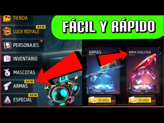 como conseguir armas evolutivas en free fire