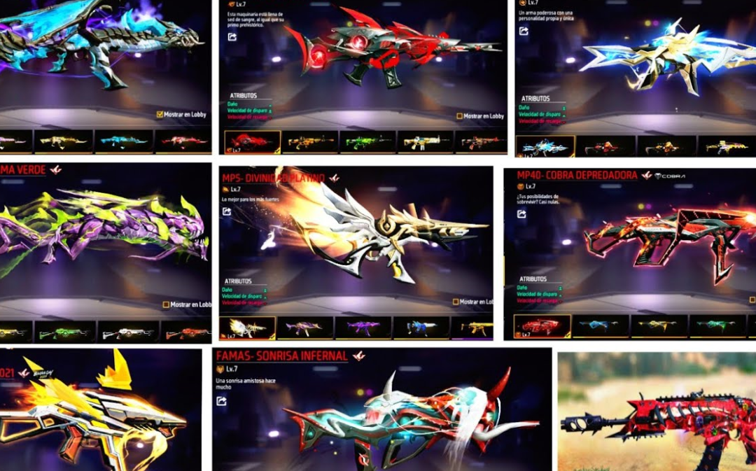 TODAS LAS SKINS EVOLUTIVAS DE FREE FIRE